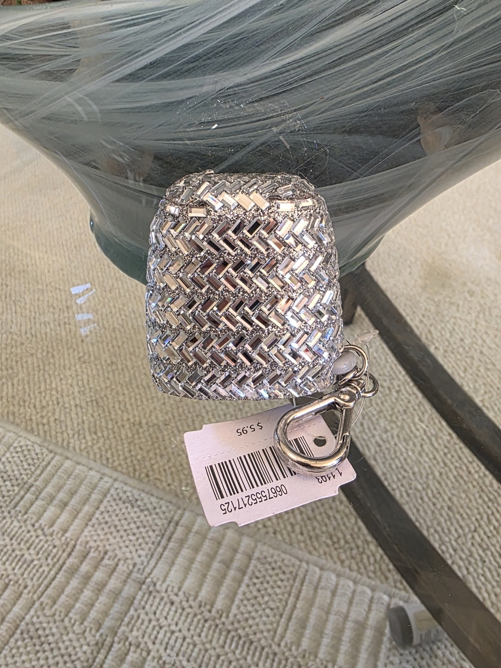 Bath & Body Works Herringbone Gem Pocket * Bac Holder Keychain Clip
